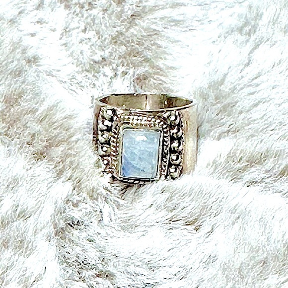 Hand Crafted Jewelry - OOAK Handmade Sterling Silver Moonstone Ring